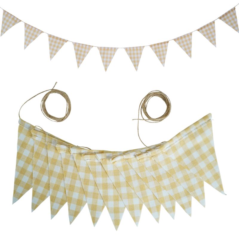 Accessoires Guinguette Avec Fanions À Carreaux