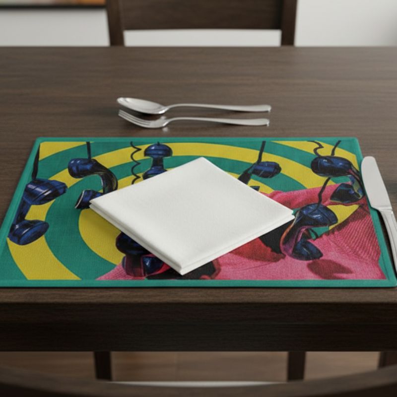 Set De Table En Lin Lavable Design Moderne Et Créatif