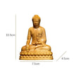 Sculpture En Bois Statue Bouddha Assis