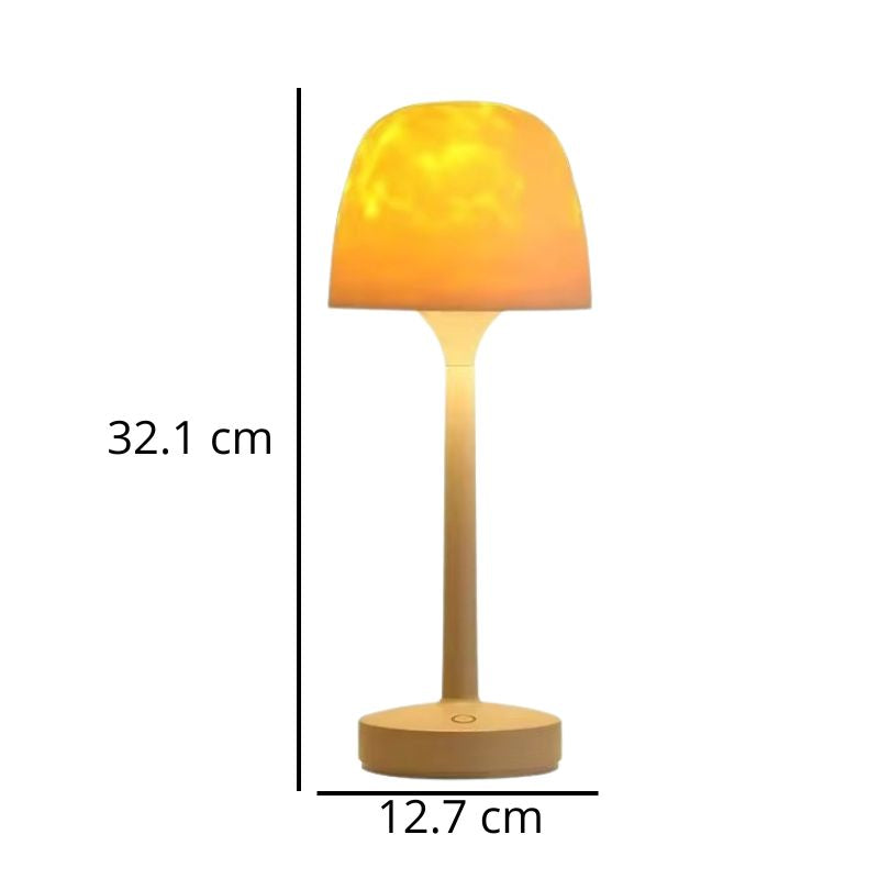 Lampe Champignon Blanc Rechargeable USB Avec Effet D’Onde