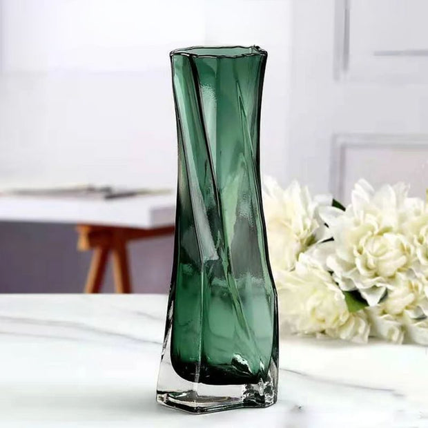 Vase Murrano en Verre Torsadé