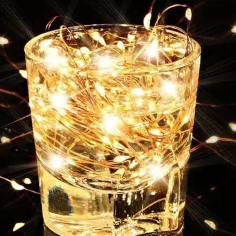 Guirlandes Solaires LED en Cuivre Flexible