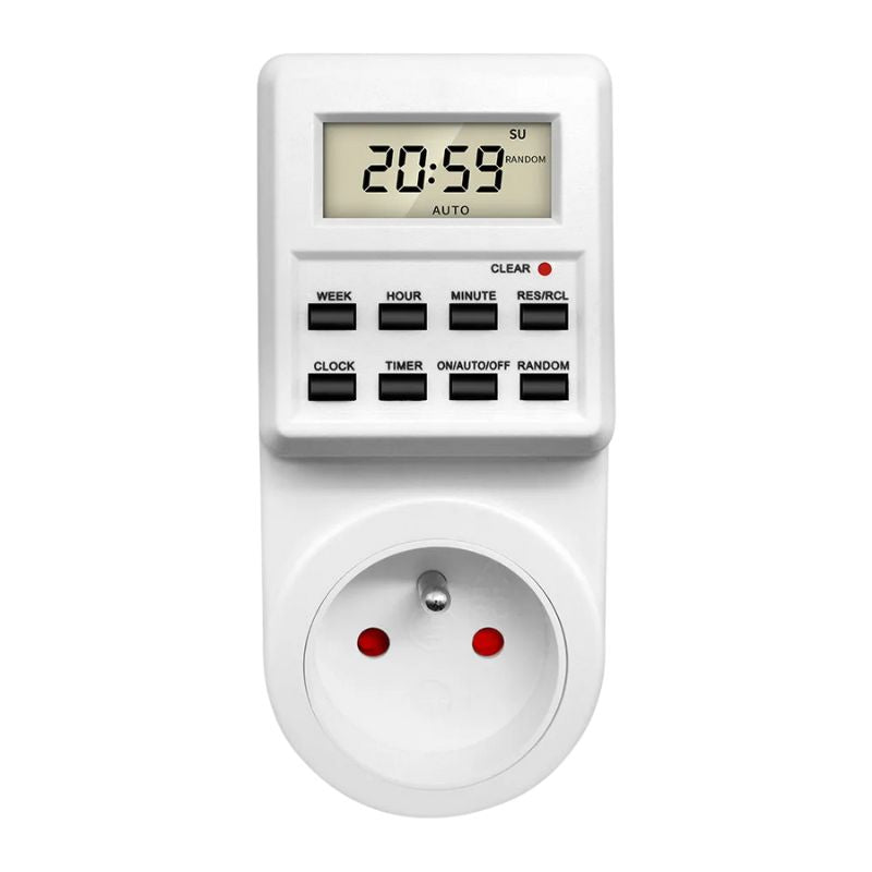 Programmateur De Prise Digitale Avec Écran LCD Et Boutons De Contrôle