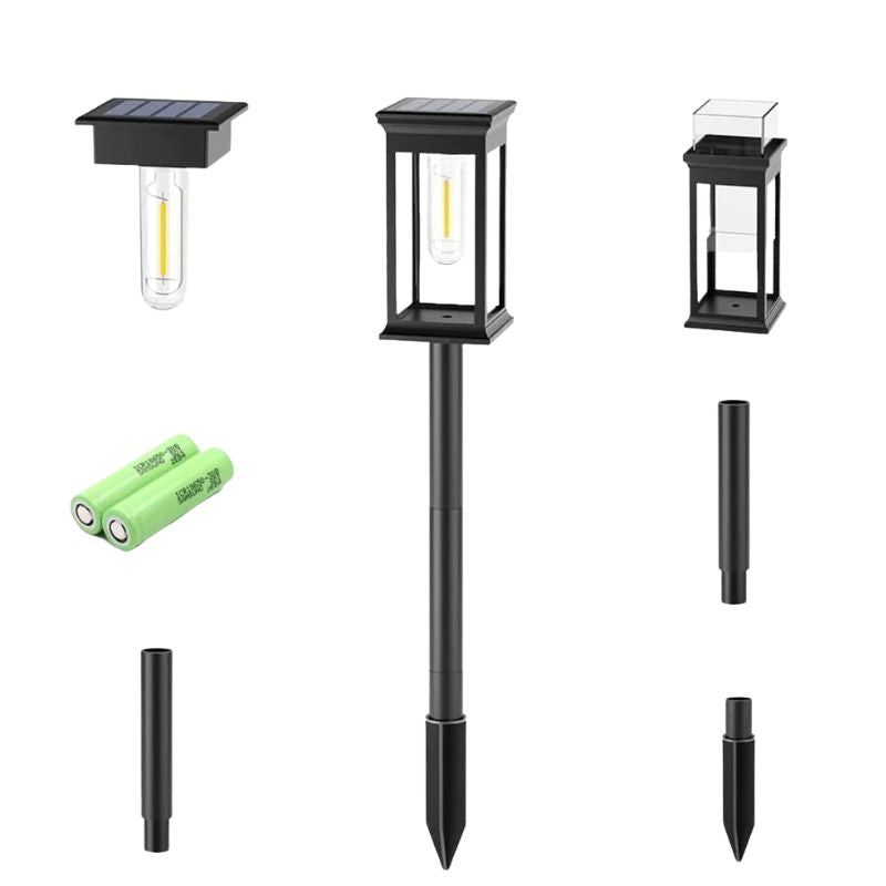 Bornes Lumineuses LED Solaires Étanches Design Rétro