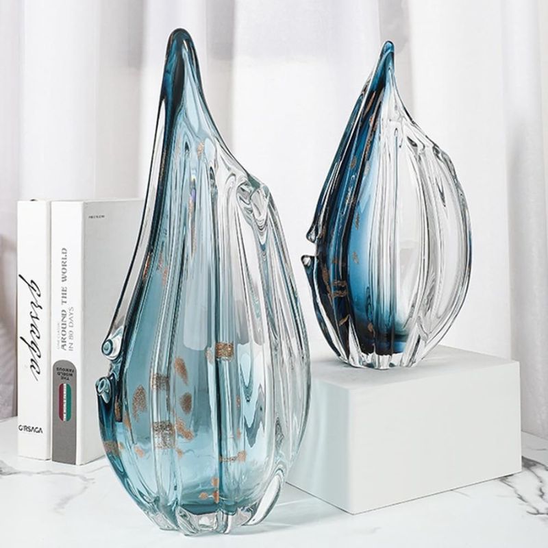 Vase Murrano Bleu en Verre