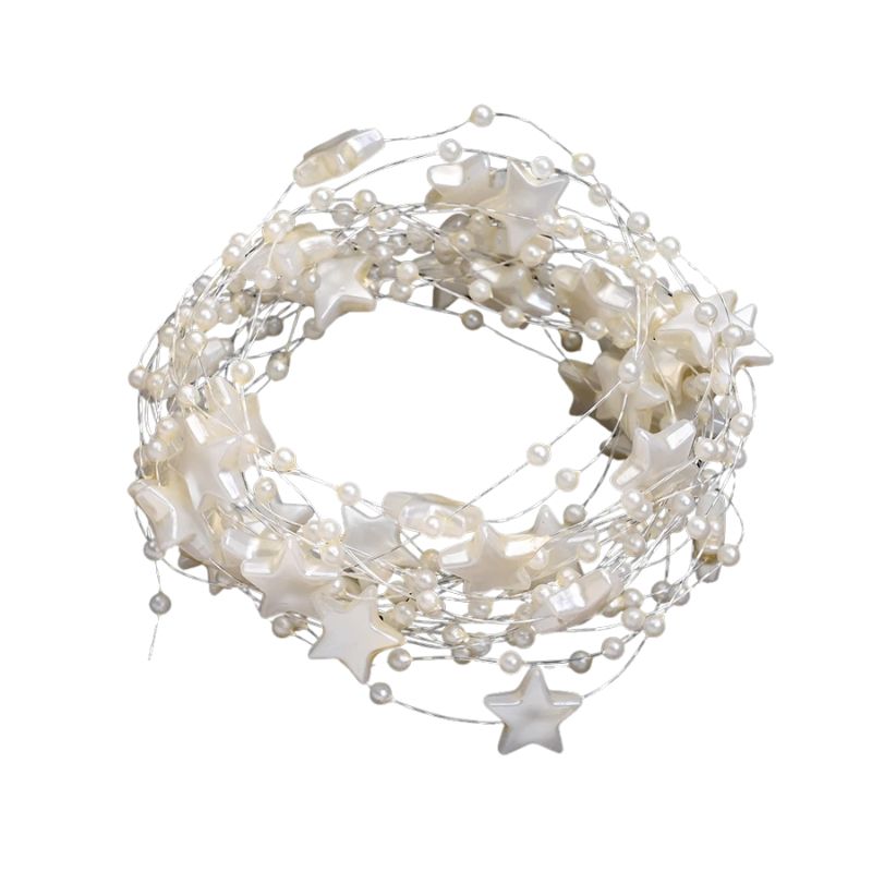 Décorations de Noël Chaînes de Perles Étincelantes