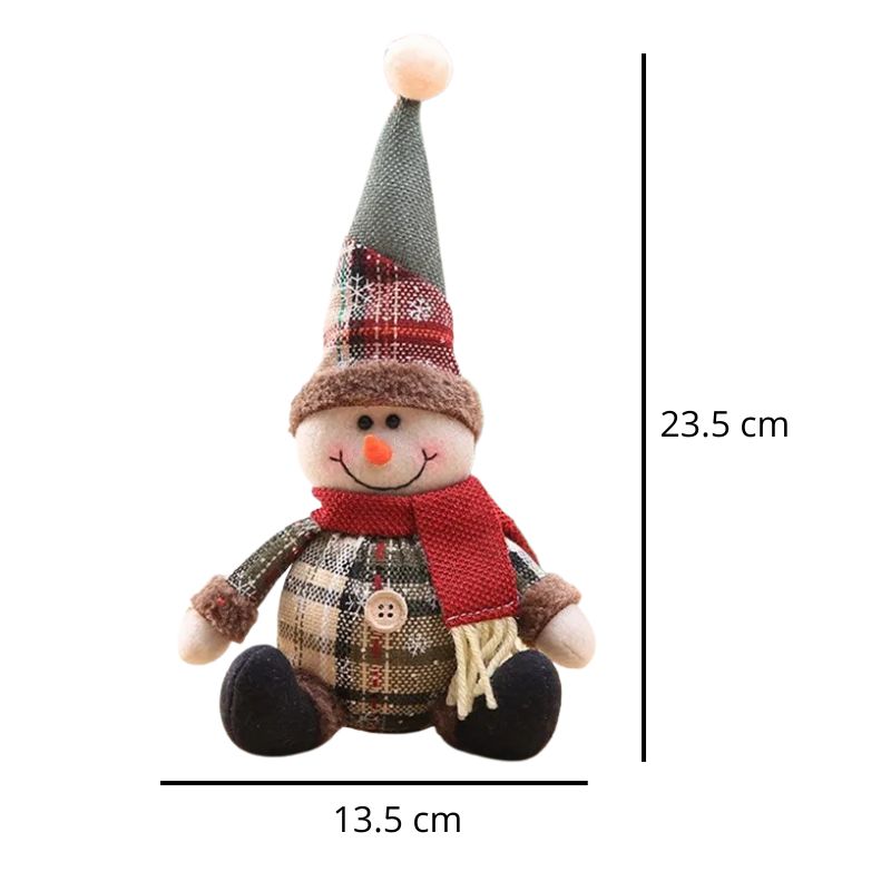 Décoration de Noël Poupée Bonhomme de Neige Festif