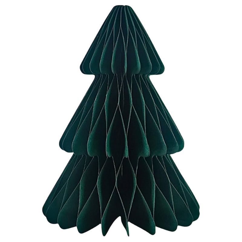 Sculpture Papier Sapin Alvéolé Avec Design Nid D’abeille Festif