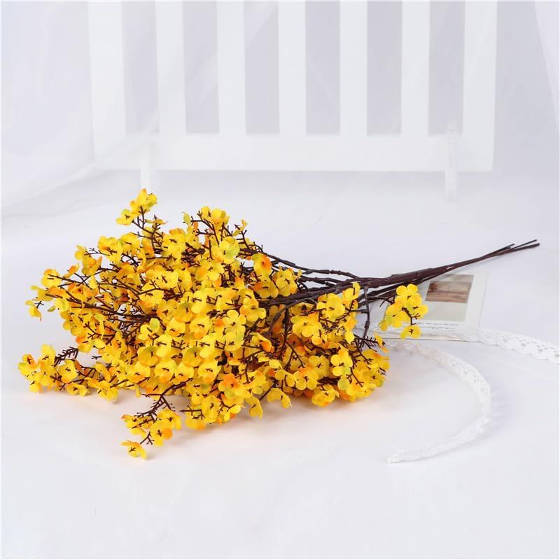 Fleur Artificielle Orange Avec Brins Délicats