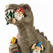 Sculpture Décorative Dinosaure Avec Gnomes En Scène Amusante