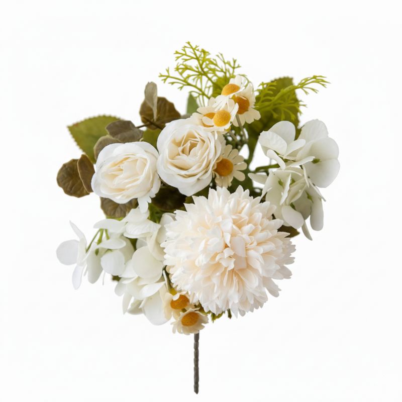 Fleur Artificielle Blanc Bouquet Champêtre Chic