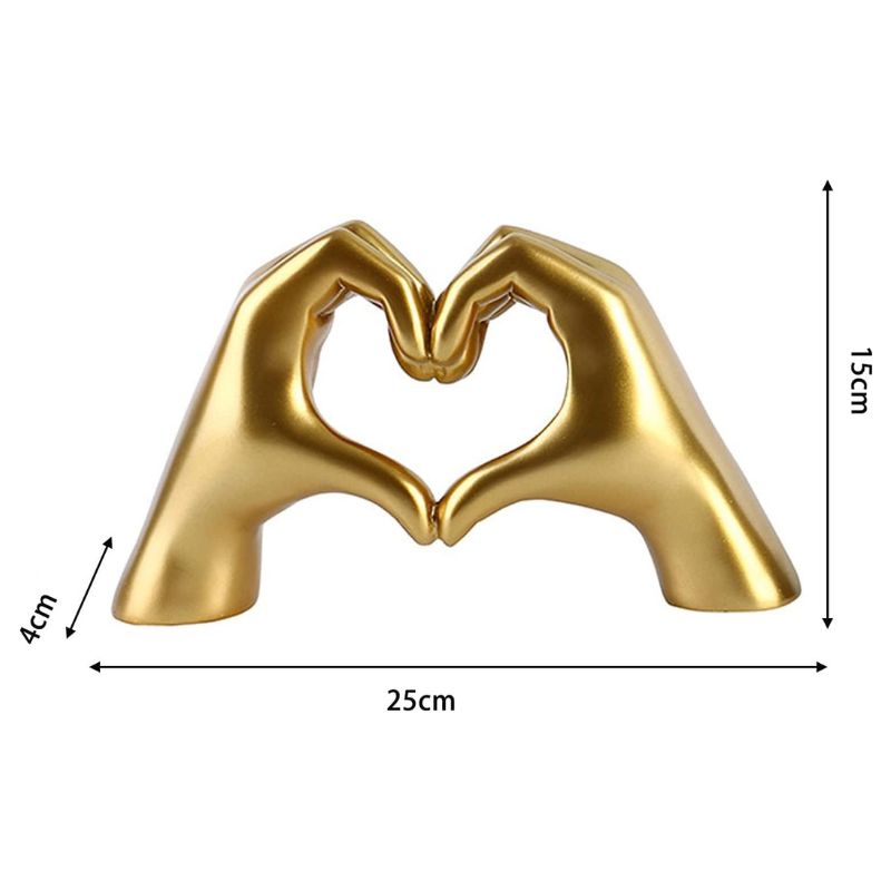 Sculpture Moderne Mains En Cœur Design
