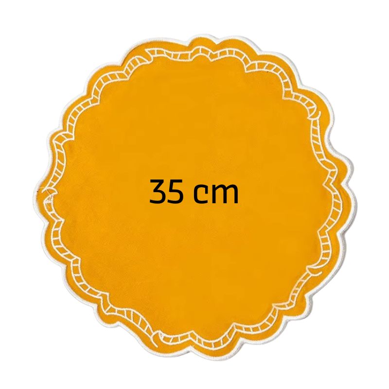 Set De Table En Tissu Brodé 10 Pièces