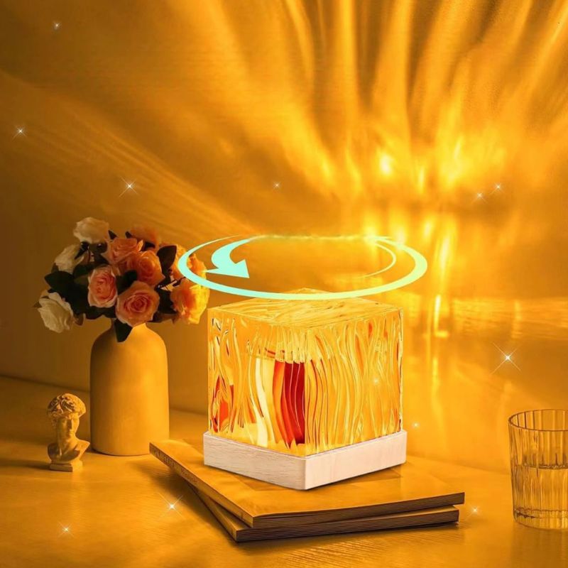 Éclairage de Soirée Lampe Cristal à Effet Aurore Boréale