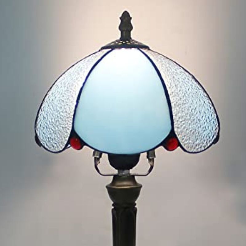 Lampe Champignon Gallé Bleue