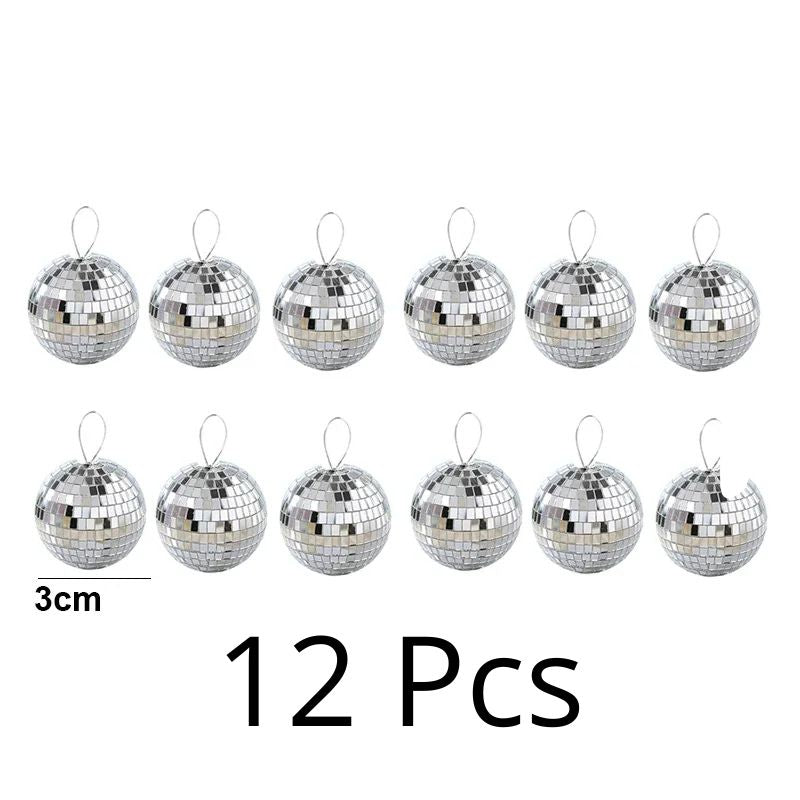 Décoration Festive Boules Disco Miroir Lot de 32 Pièces