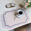 Set De Table Cuir avec Bord Ondulé
