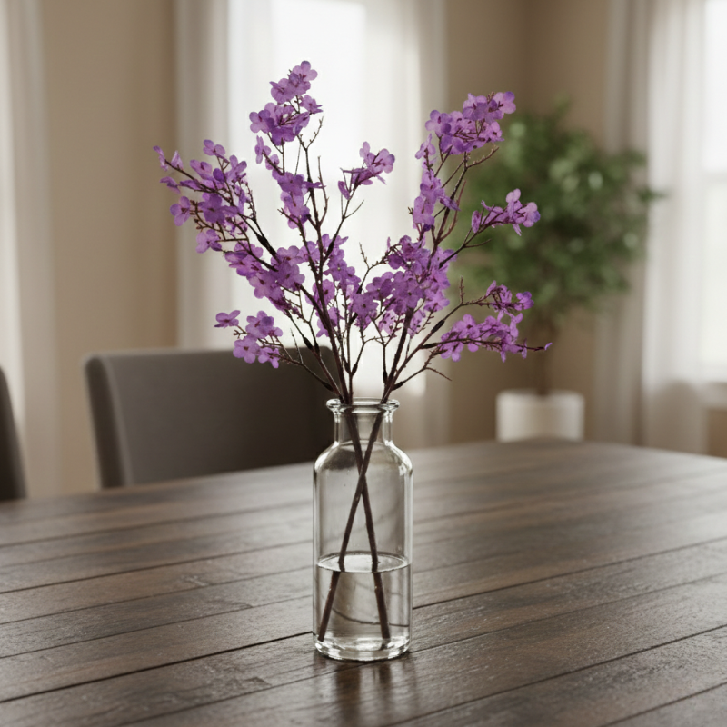 Fleur Artificielle Violet Avec Ramifications Fines Et Aspect Naturel