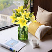 Fleur Artificielle Jaune Lys Réaliste et Élégant