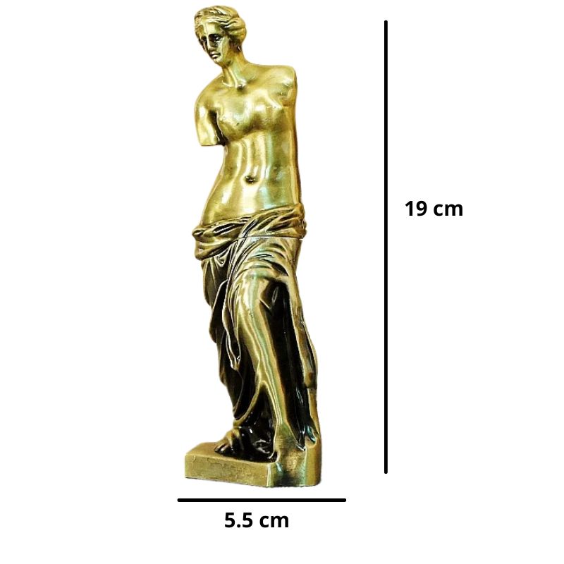 Sculpture Venus Classique En Finition Or Brillante Élégante