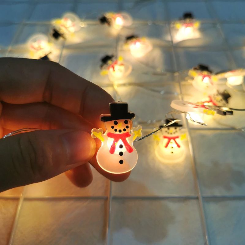 Guirlandes de Noël LED Bonhomme de Neige