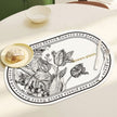 Set De Table Cuir Imperméable Motif Fleurs Raffiné