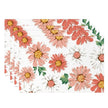 Set De Table En Lin Motif Fleurs Champêtres Tons Rosés