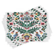 Set De Table En Lin Vintage À Motifs Floraux Et Oiseaux