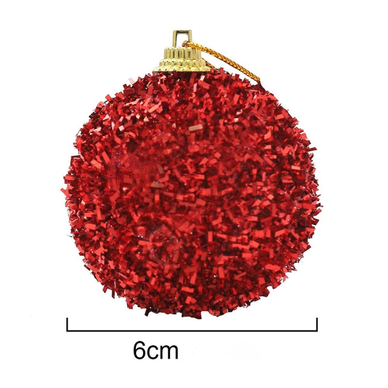 Décorations de Noël Boules Pailletées 6 cm