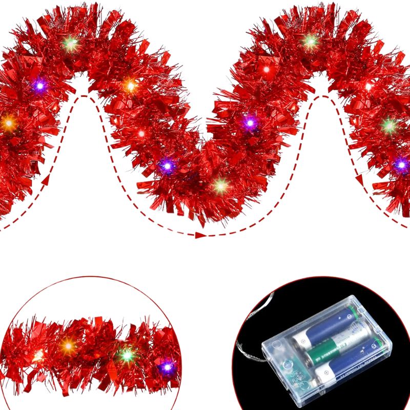 Guirlandes de Noël Épaisse avec Lumières
