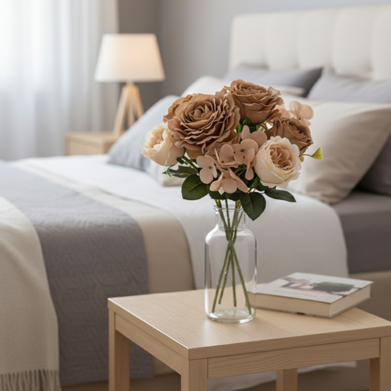 Fleur Artificielle Marron Style Doux Et Raffiné