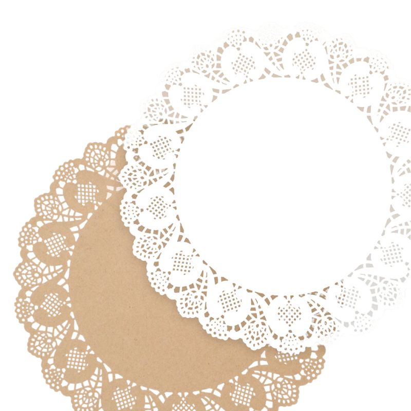 Set De Table Jetable En Papier Dentelle Lot de 100 Pièces