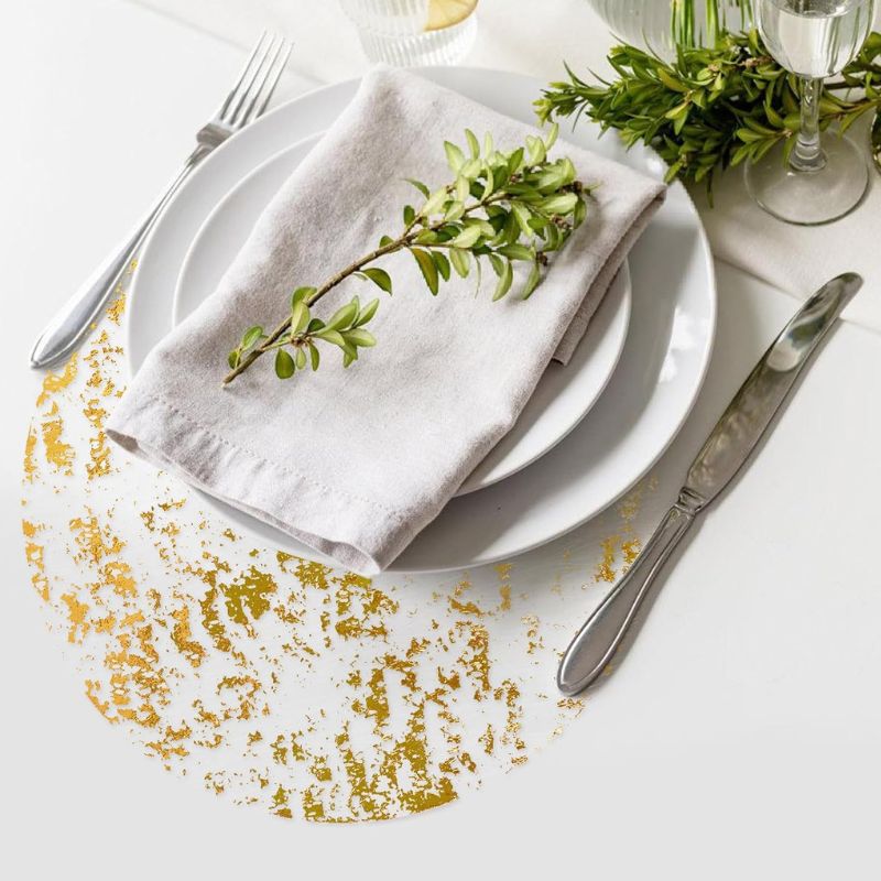 Set De Table En Papier Rond Couleur Royale 30 Pièces