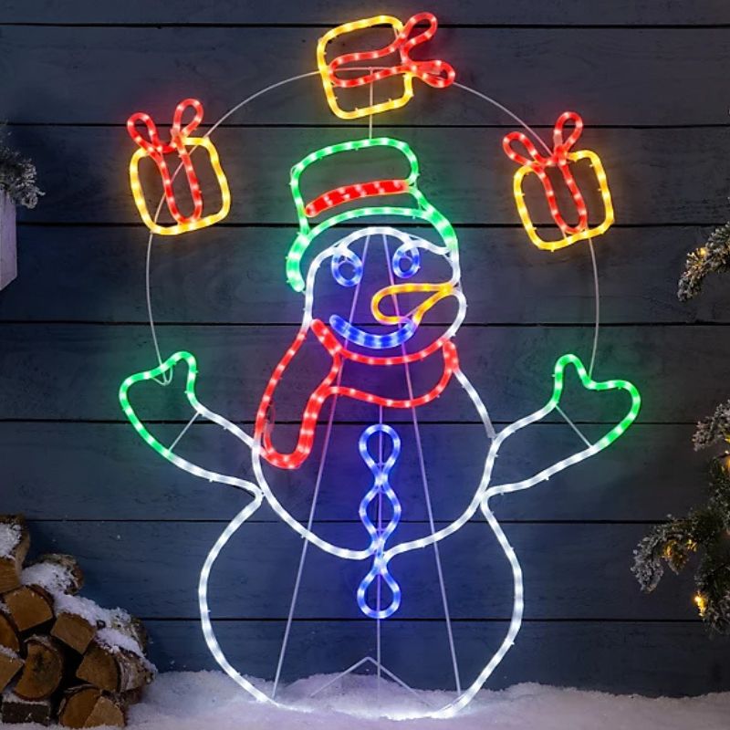 Décorations de Noël Bonhomme de Neige Lumineux
