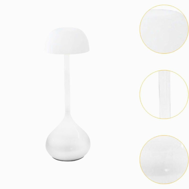 Lampe Champignon Blanche Brillante Style Chic