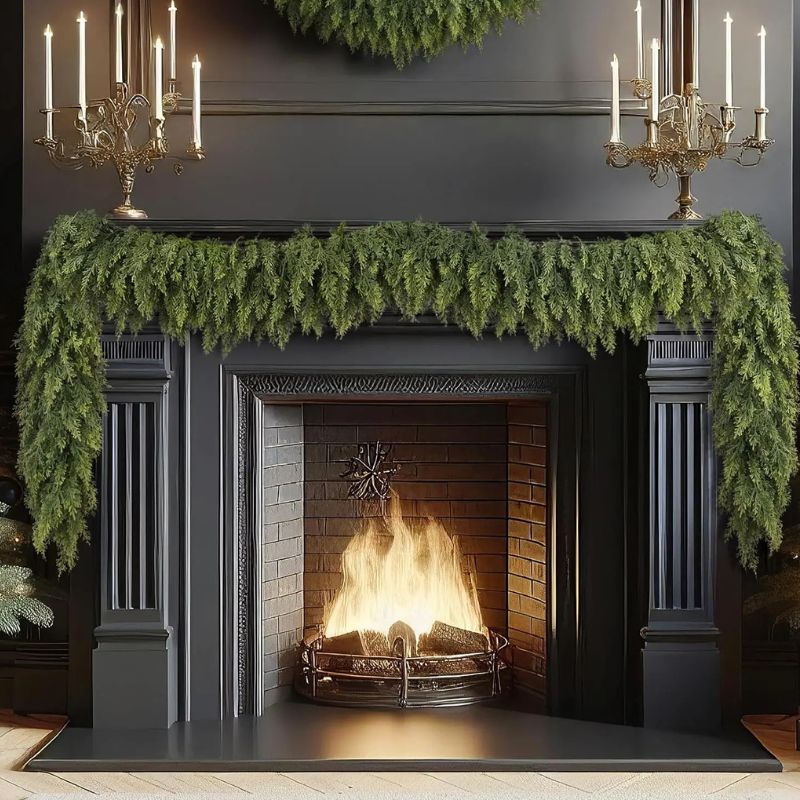 Décorations de Noël Guirlande de Feuillage Vert