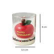 Décoration de Noël Bougie Parfumée Pomme Rouge en Verre