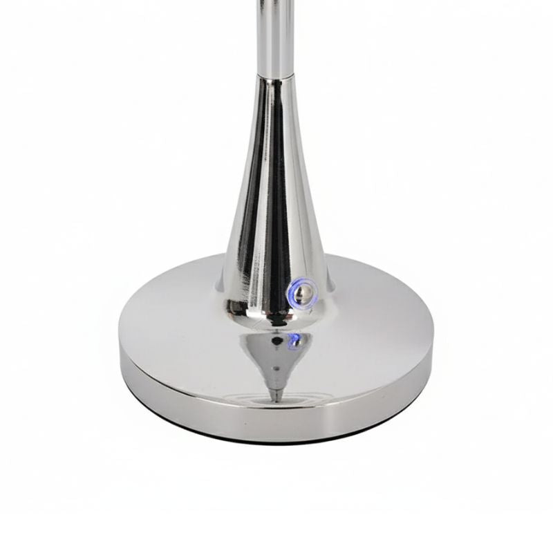 Lampe À Poser Champignon En Verre Et Métal Design Moderne