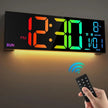Grande Horloge Murale LED Moderne Avec Chiffres Lumineux