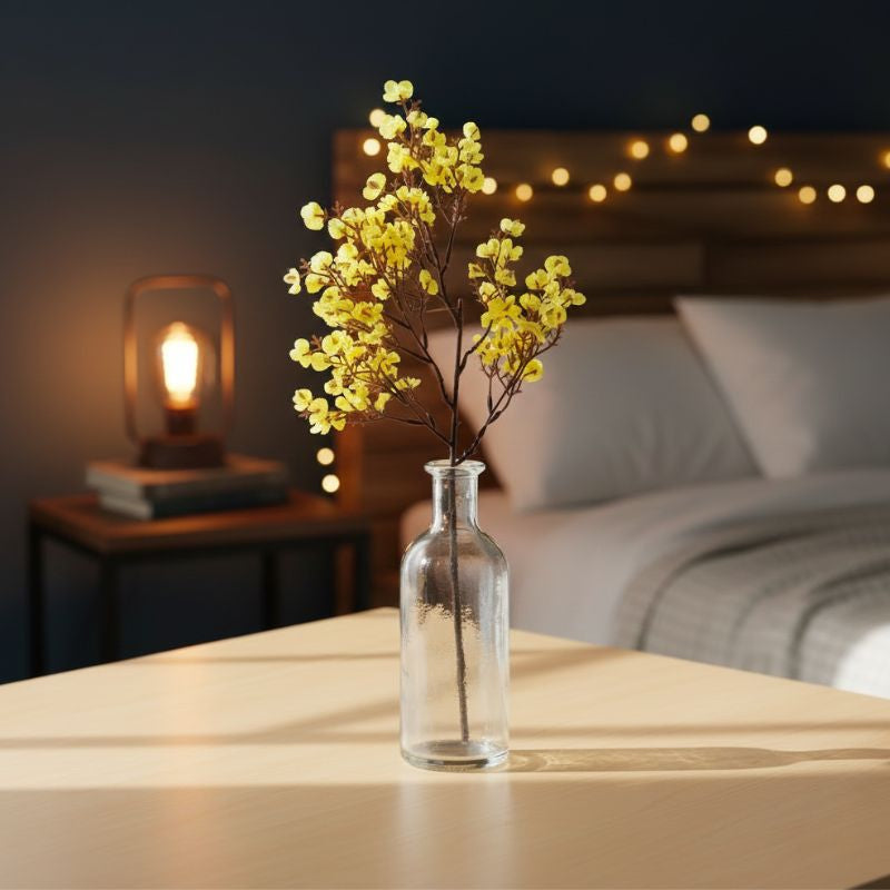 Fleur Artificielle Jaune Style Printanier Décoratif