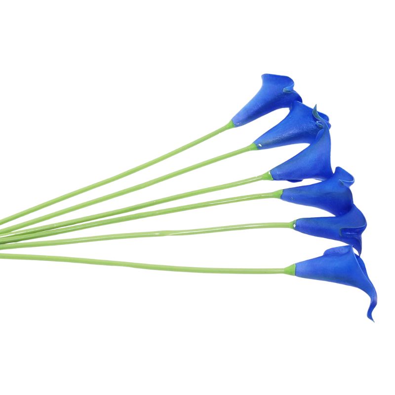 Fleur Artificielle Bleu en Bouquet Lys Calla Intense
