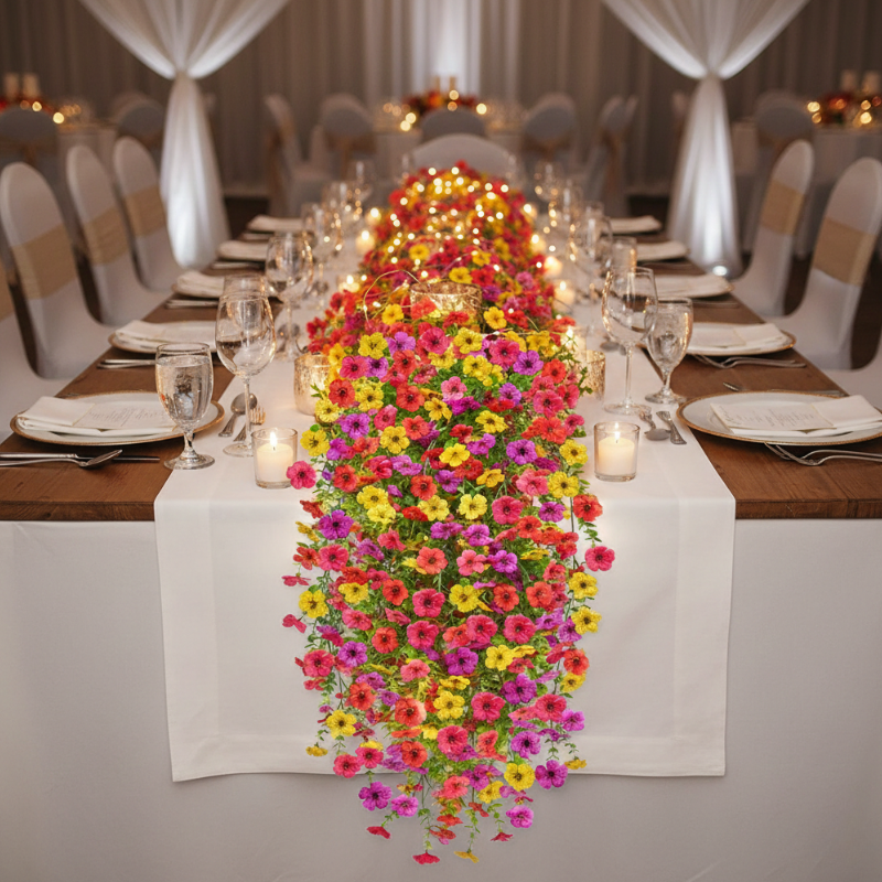 Guirlande De Fleurs Artificielles En Suspension