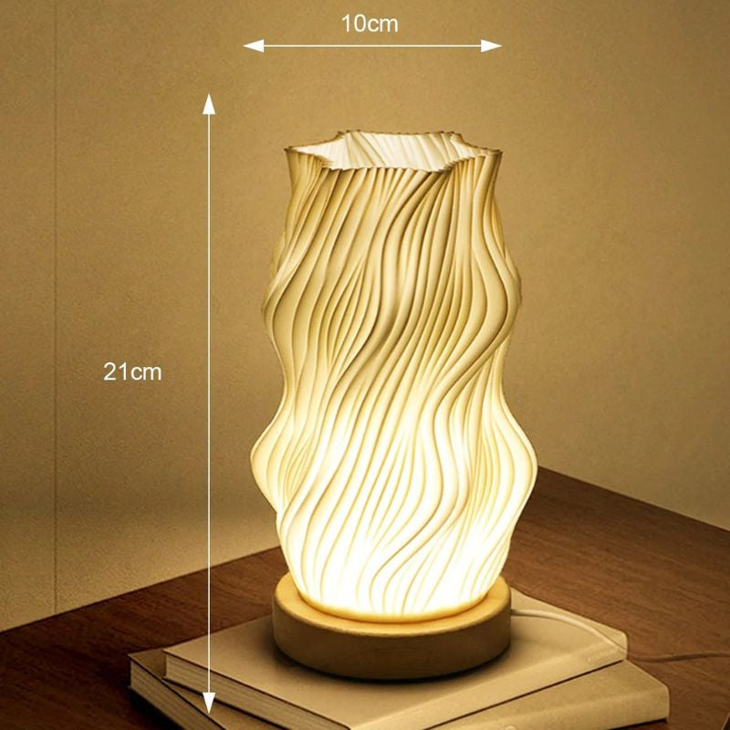 Éclairage de Table Lampe Design Ondulée