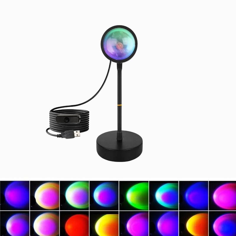 Éclairage de Soirée Projecteur Effet Coucher de Soleil