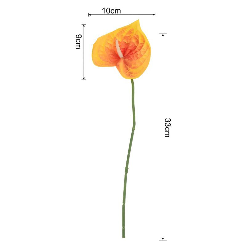 Fleur Artificielle Orange En Calla Élancé