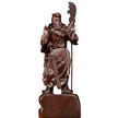 Sculpture En Bois Statue Guan Gong Sculptée À La Main