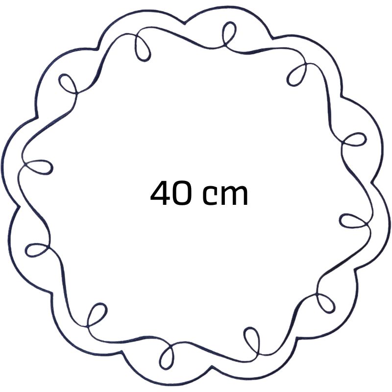 Set De Table Avec Finition Brodée Raffinée 10 Pièces