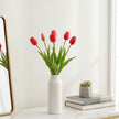 Fleur Artificielle Rouge Style Tulipe Réaliste