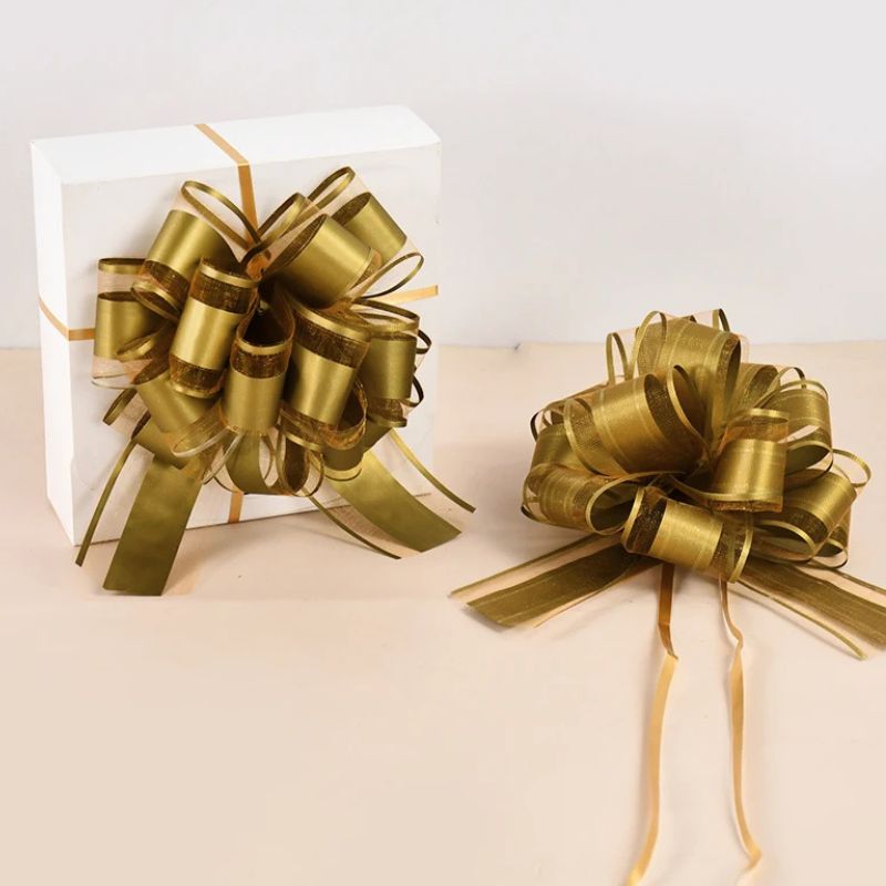 Décoration Festive Rubans à Nœuds Élégants en Soie Lot de 2 Pièces