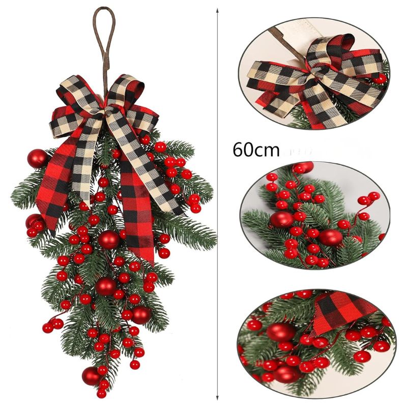 Décorations de Noël Bouquet de Baies Rouges